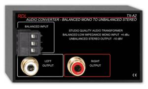 Rdl TX-A2 Audio Converter - Balanced To