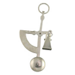 American AMWHANDSIL Hand Held Mechanical Hanging Scale Silver 4 Oz.cap