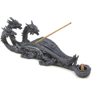 Dragon DIX 13830 Three-headed Dragon Cone Or Stick Incense Holder