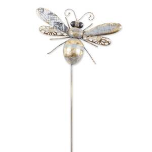 Accent 4506191 Mixed Pattern Metal Bee Garden Stake - 38 Inches