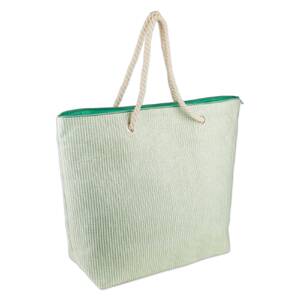 Dii CAMZ38978S Shimmery Green Striped Woven Paper Beach Tote Bag