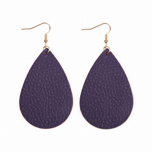 Dobbi HDE2272PU Teardrop Leather Earrings ( Variety Of Colors Availabl