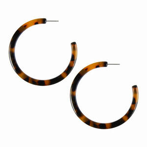 Dobbi VE2362TO Colorful Post Hoop Resin Earrings ( Variety Colors Avai