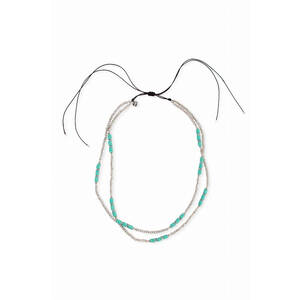 Saachiwholesale 609220 Long Turquoise Beaded Necklace (pack Of 1)