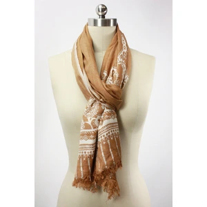 Saachiwholesale 112161 Paisley Stamp Scarf (pack Of 1)
