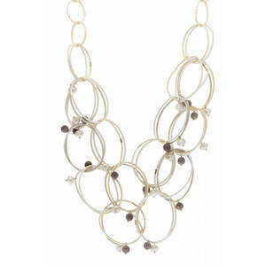 Saachiwholesale 609938 Modern Loop Statement Necklace (pack Of 1)