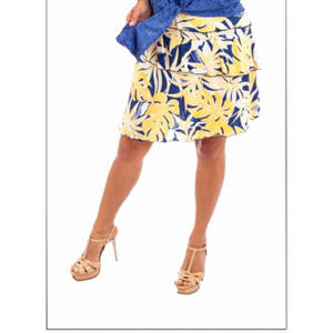 Island SH001-12602 3 Tier Printed Skort With The Ruffle In The Center 