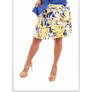 Island SH001-1260-P1 3 Tier Printed Skort With The Ruffle In The Cente