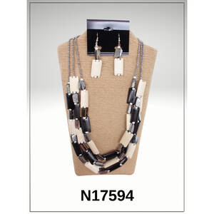 Island N17594-OS1 Necklace Set And Earrings (pack Of 1)