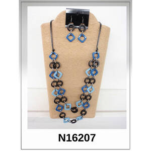 Island N16207-OS1 Necklace Set And Earrings (pack Of 1)