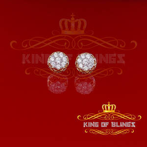 King 19820Y-A15KOB Men's Hip Hop Iced Flower Cluster Sterling Silver S