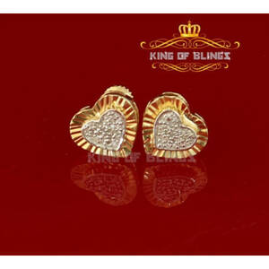 King 12866Y-A19KOB Micro Pave Earrings For Women Real Diamonds Ct Silv
