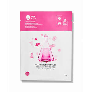Glow GW01GR Face Mask With Collagen  Rose Flower Extract (pack Of 1)