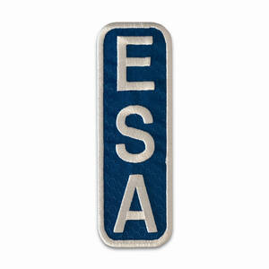 K9 ESA_BlueWhite_2x6 Esaservice Animal Patches (pack Of 1)