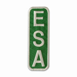 K9 ESA_GreenWhite_2x6_V Esaservice Animal Patches (pack Of 1)