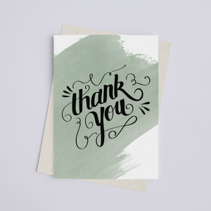 Black 149901629 Thank You Watercolor - Greeting Card (pack Of Pack Of 