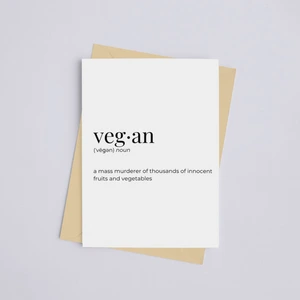 Black 149902925 Vegan - Greeting Cardwall Art Print (pack Of 1)