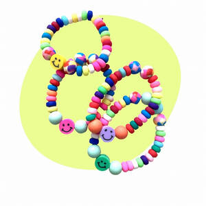 The colorfulhappybracelets Colorful Smiley Beaded Bracelets For Kids (