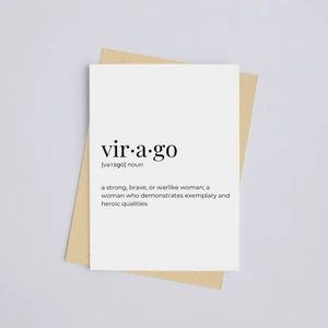 Black 149902896 Virago - Greeting Cardwall Art Print (pack Of 1)