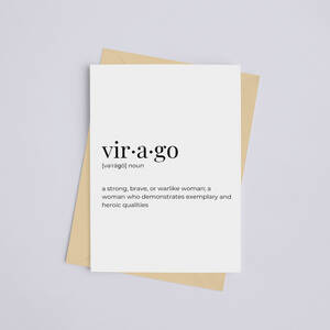 Black 149902897 Virago - Greeting Cardwall Art Print (pack Of 1)