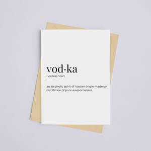 Black 149903019 Vodka - Greeting Cardwall Art Print (pack Of 1)