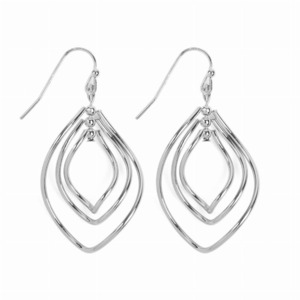 Dobbi E6116RD Wire Hammered Marquise Hook Dangle Earrings By  ( Variet