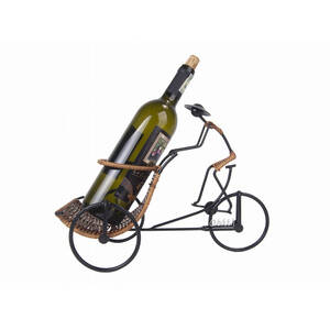 Qrskin MS017 Asian Style Rickshaw Cyclist Wine Holder (pack Of 1)