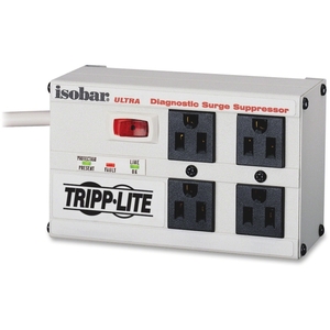 Tripp '383332 Isobar Surge Protector Metal 4 Outlet 6' Cord 3330 Joule