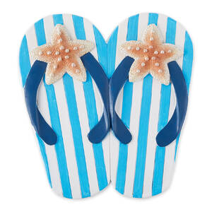 Accent 4506547 Cement Flip Flops Stepping Stone - Starfish