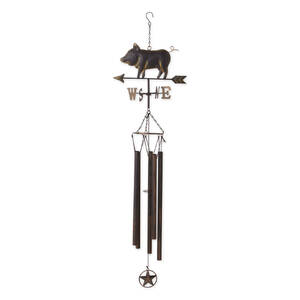 Accent 4506851 Weathervane Wind Chime - Pig