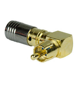 Onq 0108-0202 Rg6u-quad Right Angle Rca Plug Compression Gold 10pk