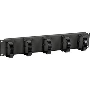 Black 39698 Cable-management Guide Panel, 5-ring, Sh