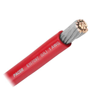 Pacer WUL1RD-FT Pacer Red 1 Awg Battery Cable - Sold By The Foot