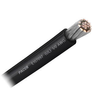 Pacer WUL1/0BK-FT Pacer Black 10 Awg Battery Cable - Sold By The Foot