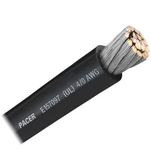 Pacer WUL4/0BK-FT Pacer Black 40 Awg Battery Cable - Sold By The Foot