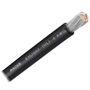 Pacer WUL4BK-FT Pacer Black 4 Awg Battery Cable - Sold By The Foot
