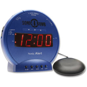 Sanyo SA-SBB500SSB Sonic Bomb Alarm Clock Blue