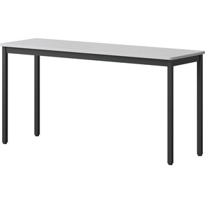Lorell LLR 60754 Utility Table - Gray Rectangle, Laminated Top - Powde
