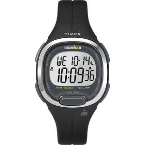 Timex TW5M19600 Ironman Essential 10ms Watch - Black Amp; Chrome