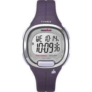 Timex TW5M19700 Ironman Essential 10ms Watch - Purple Amp; Chrome