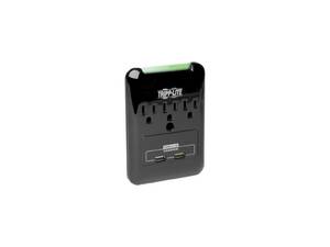 Tripp TB5225 Surge 3 Outlet 120v Usb Charger Tablet Smartphone Ipad Ip