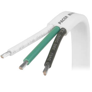 Pacer W6/3-FT Pacer 63 Awg Triplex Cable - Blackgreenwhite - Sold By T