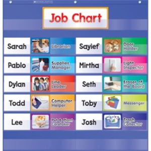 Scholastic SHS 0545114802 Scholastic Class Jobs Pocket Chart - Skill L
