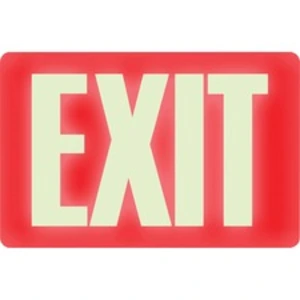 Donghe HDS 4792 Headline Signs Glow In Dark Exit Sign - 1 Each - Exit 