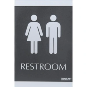 Donghe HDS 4249 Headline Signs Ada Restroom Sign - 1 Each - Restroom P