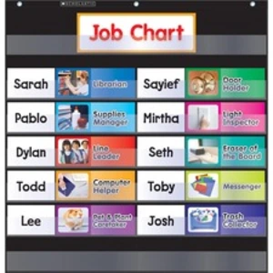 Scholastic SHS 0545838649 Scholastic Class Jobs Pocket Chart - Skill L