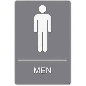 Donghe HDS 4817 Headline Signs Ada Men Restroom Sign - 1 Each - Men Pr