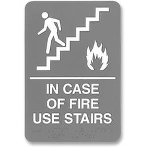 Donghe HDS 5400 Headline Signs Ada In Case Of Fire Use Stairs Sign - 1