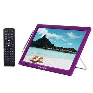 Trexonic TRX-14D-PURPLE Ished  Portable Rechargeable 14 Inch Led Tv Wi