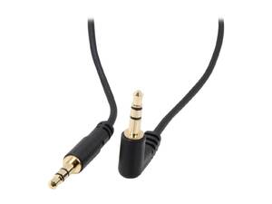 Startech DX3112 .com 3 Ft Slim 3.5mm To Right Angle Stereo Audio Cable